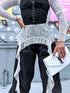 Pants with lace decoration "BELLISSIMO" P11351 - BLACK